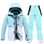 Ski Jacket & Pants Set Waterproof Insulated for -22°F Weather