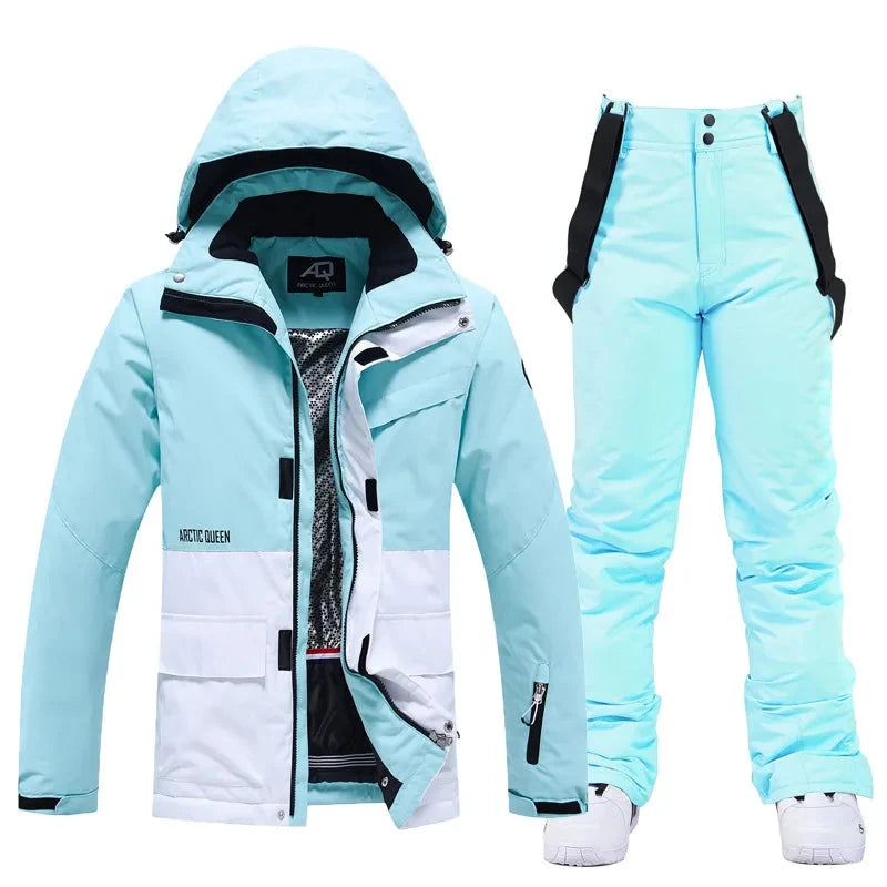 Ski Jacket & Pants Set Waterproof Insulated for -22°F Weather