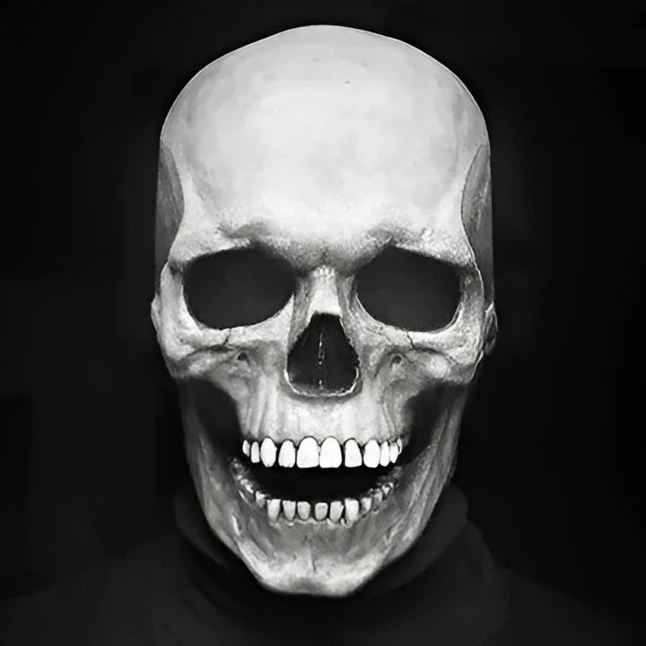 Skull Mask Latex Movable Jaw Breathable Openings