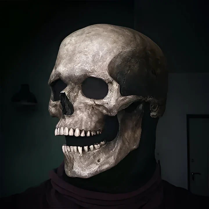 Skull Mask Latex Movable Jaw Breathable Openings