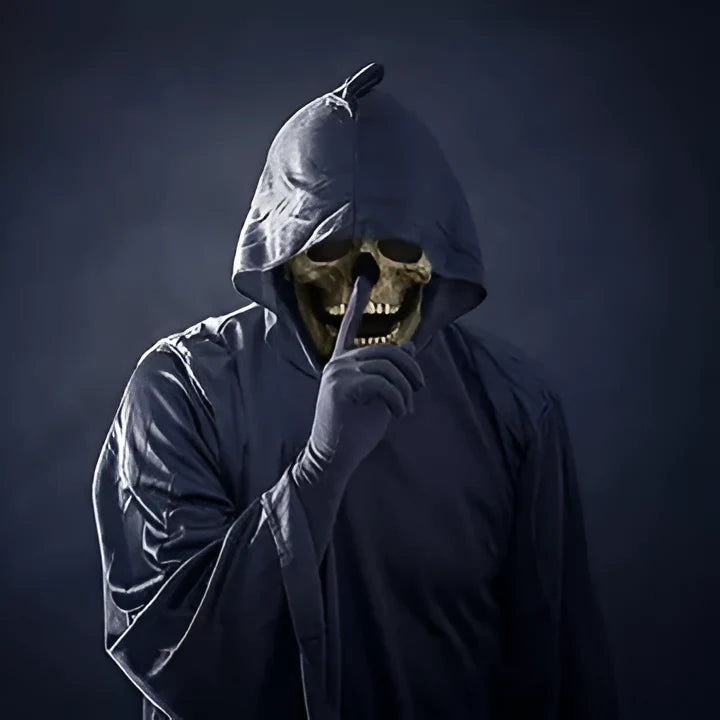 Skull Mask Latex Movable Jaw Breathable Openings