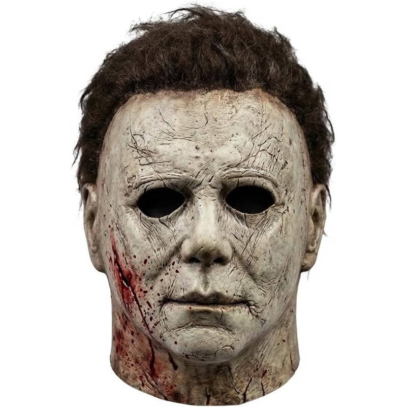 Slasher Mask Natural Latex Full Head Coverage Attached Hair