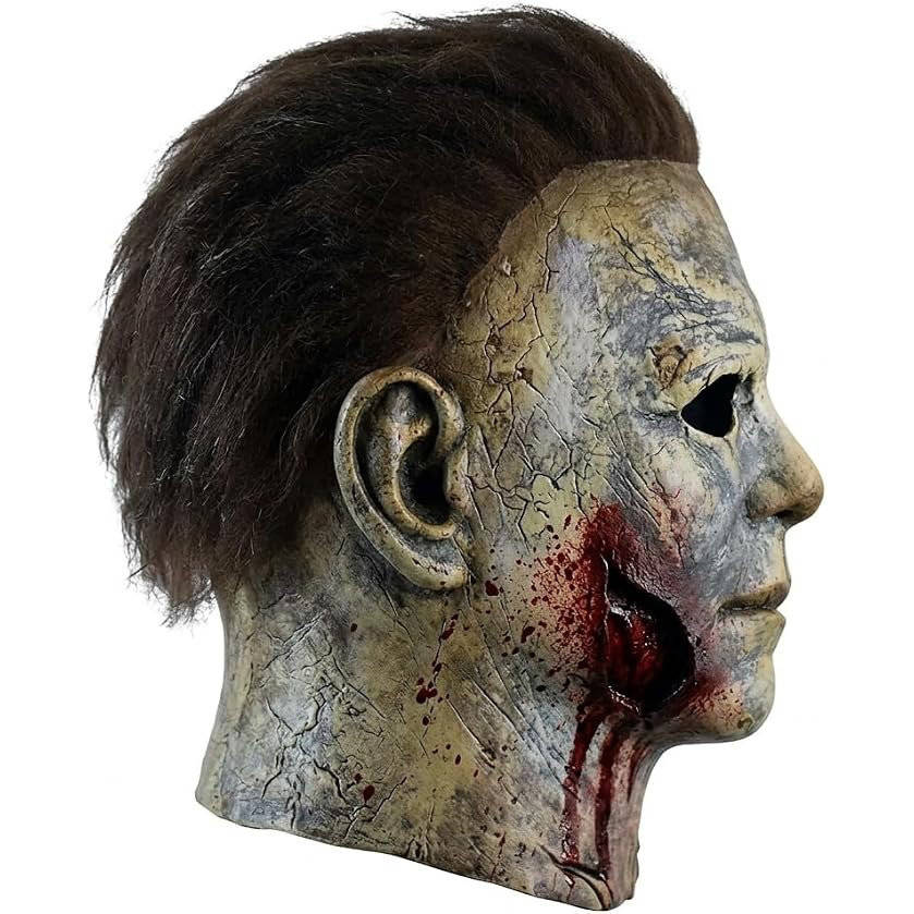 Slasher Mask Natural Latex Full Head Coverage Attached Hair