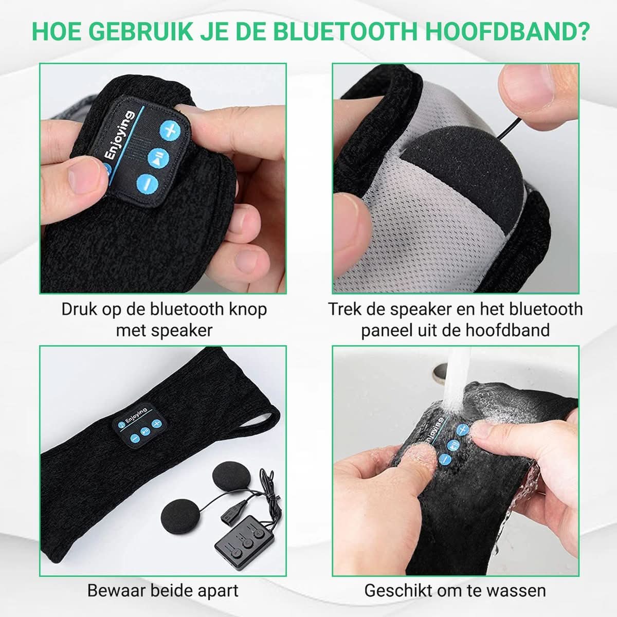 Sleep Headband Bluetooth Speakers Soft Breathable 10-Hour Playback