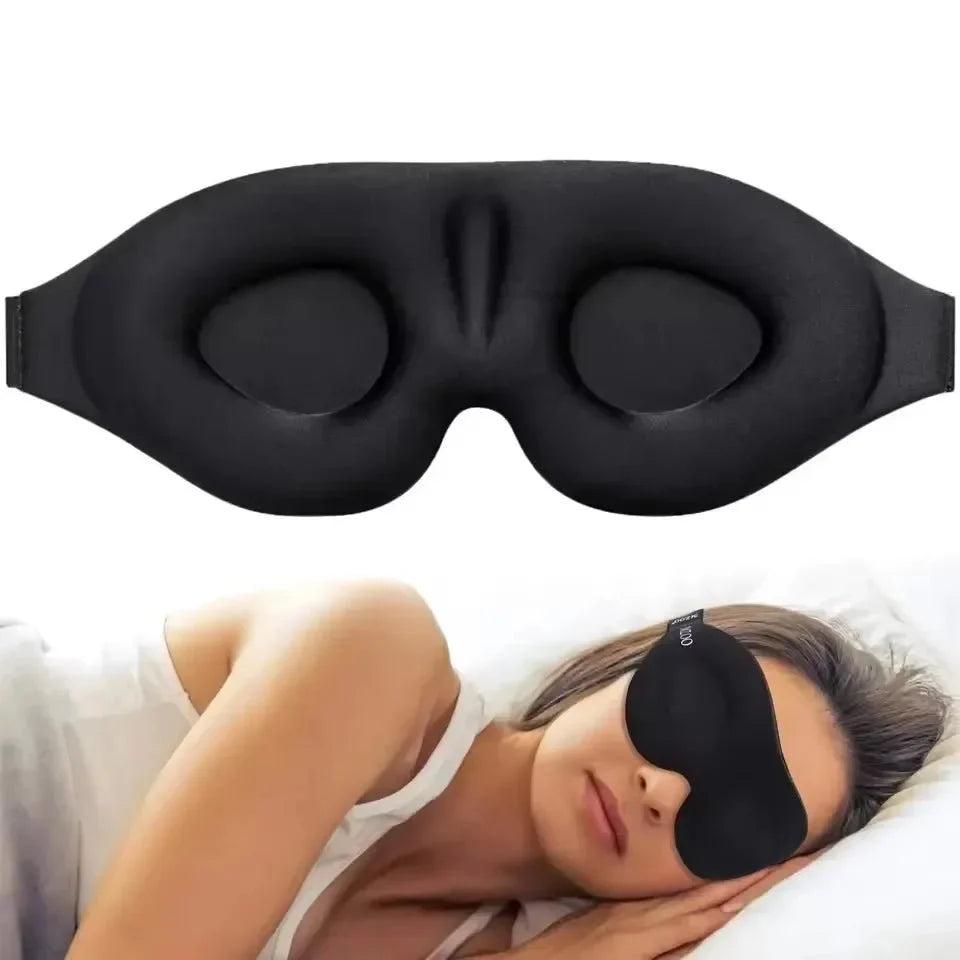 Sleep Mask Contoured Light-Blocking Memory Foam Pressure-Free Fit