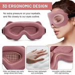 Sleep Mask Contoured Light-Blocking Memory Foam Pressure-Free Fit