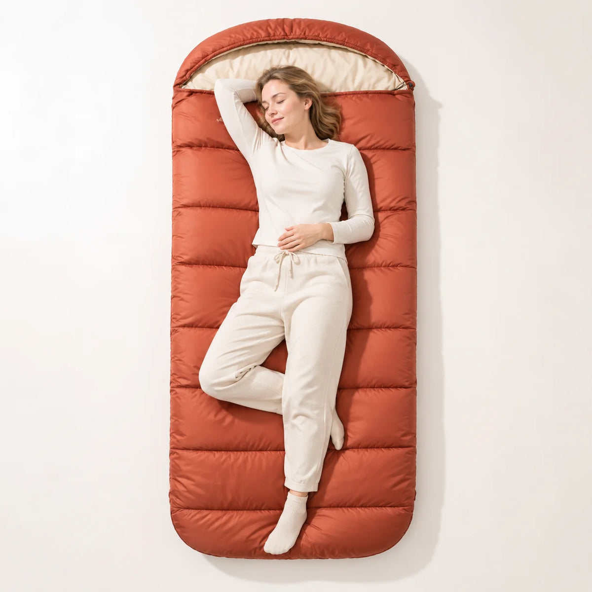 Sleeping Bag 3-Season Extra-Wide Cotton Fill
