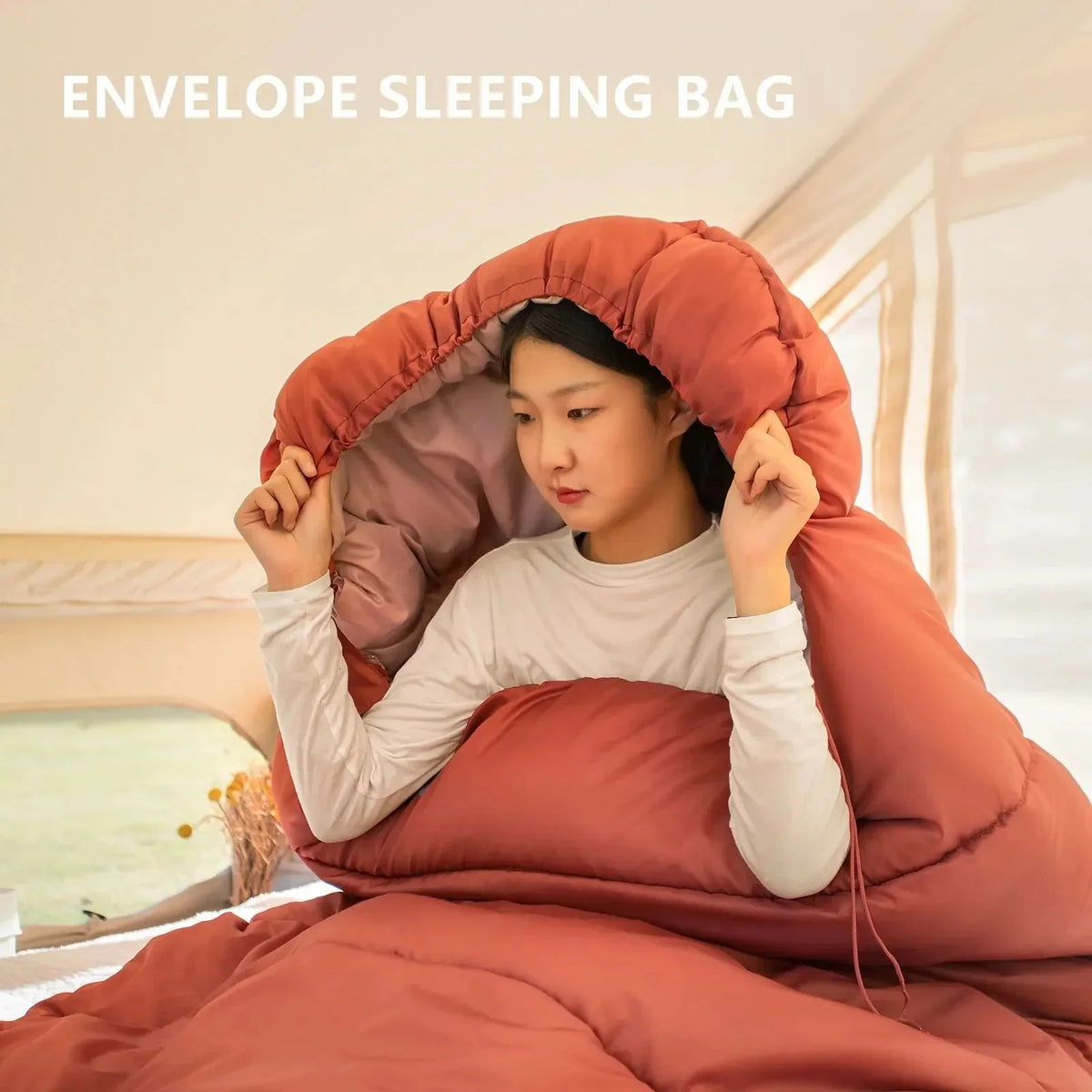 Sleeping Bag 3-Season Extra-Wide Cotton Fill