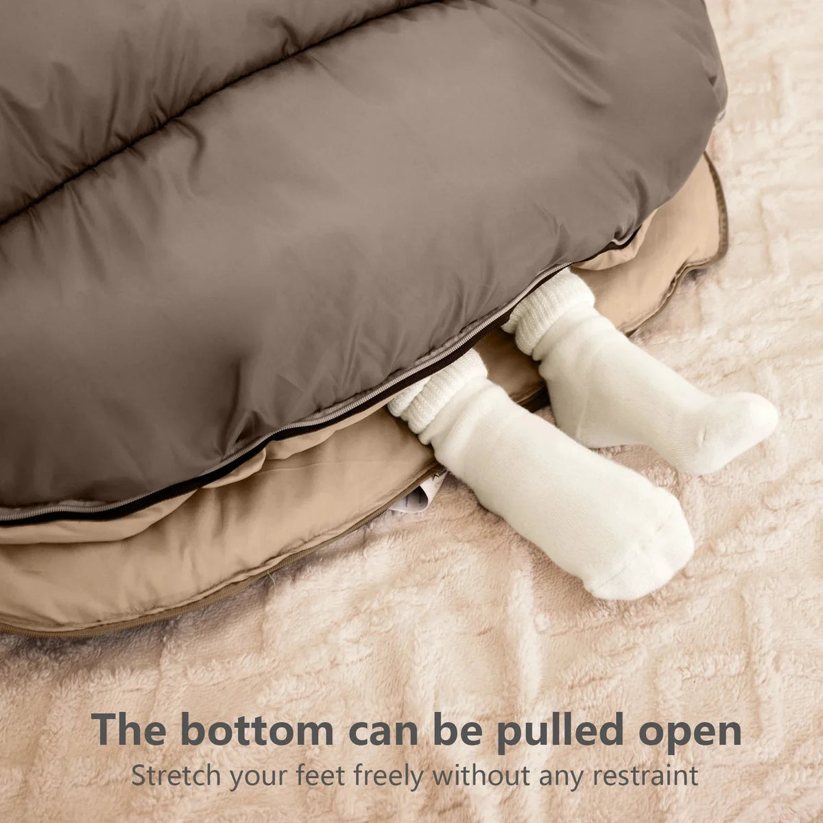 Sleeping Bag Extra-Wide 100 cm 4-Season & Lightweight