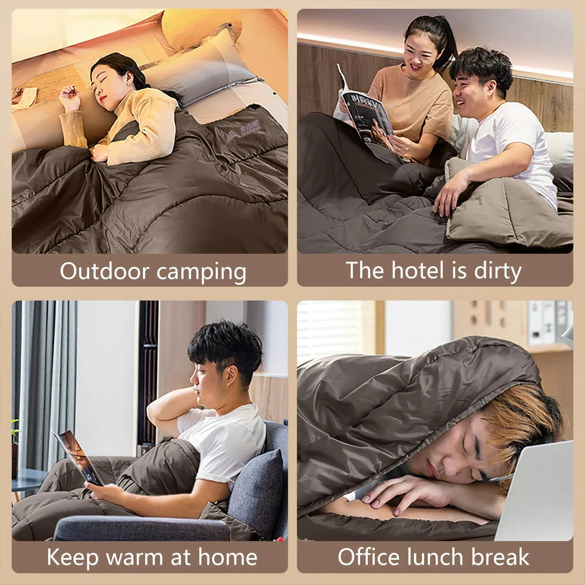 Sleeping Bag Extra-Wide 100 cm 4-Season & Lightweight
