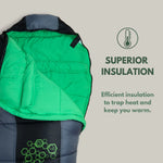 Sleeping Bag Hooded Mummy Waterproof Polyester Rated To 5°F