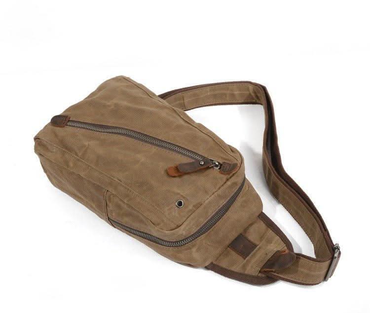 Sling Backpack Canvas Multiple Compartments Compact Carry