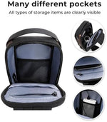Sling Bag Water-Resistant PU Leather Combination Lock Hidden Pocket