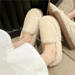 Slip-On Shoes Lamb Wool Lined Warm Winter Comfort