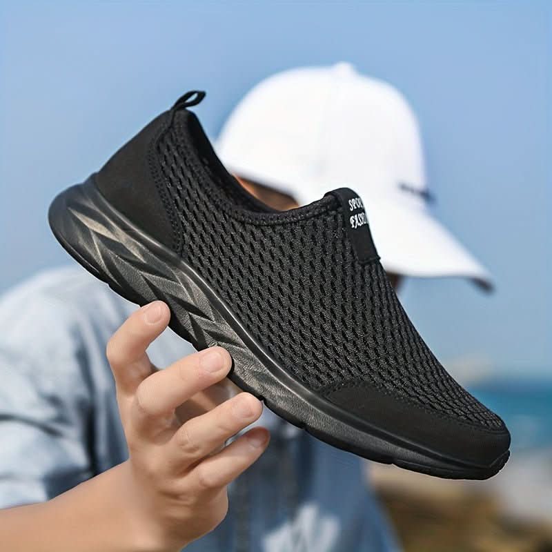 Slip-On Sneakers Breathable Mesh Lightweight Flexible Fit