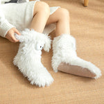 Slipper Socks Fleece-Lined Non-Slip Monster Design