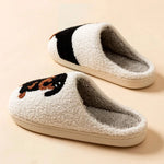 Slippers Cotton Dachshund Motif Lightweight Warmth for Winter