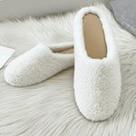 Slippers Faux Wool Lined Padded Footbed Mule Design