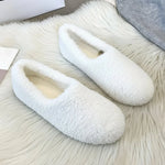 Slippers Faux Wool Lined Padded Footbed Mule Design
