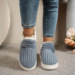 Slippers Fluffy Lining Orthopedic Fit Non-Slip Sole