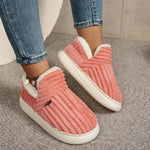 Slippers Fluffy Lining Orthopedic Fit Non-Slip Sole