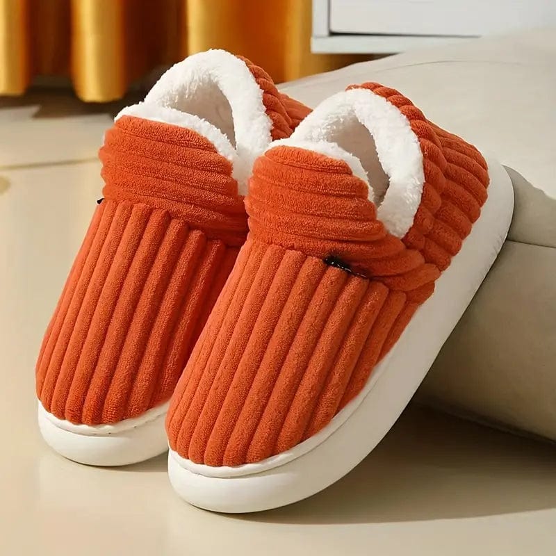 Slippers Fluffy Lining Orthopedic Fit Non-Slip Sole