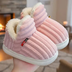 Slippers Fluffy Lining Orthopedic Fit Non-Slip Sole
