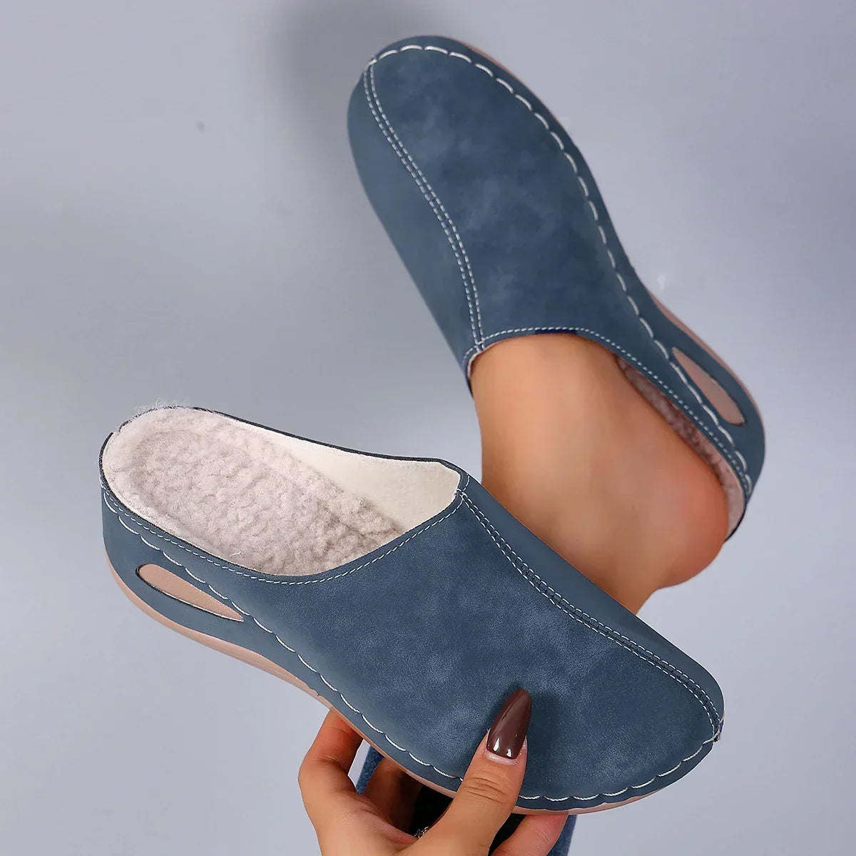 Slippers Orthopedic Arch Support Plush Lining Cushioned Sole