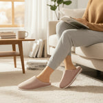 Slippers Plush Lined Non-Slip Rubber Sole