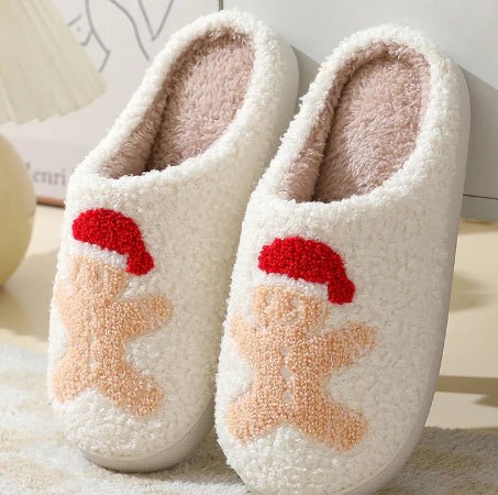 Slippers Plush Lined Non-Slip TPR Sole