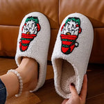 Slippers Plush Lined Non-Slip TPR Sole