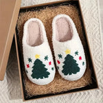 Slippers Plush Lined Non-Slip TPR Sole