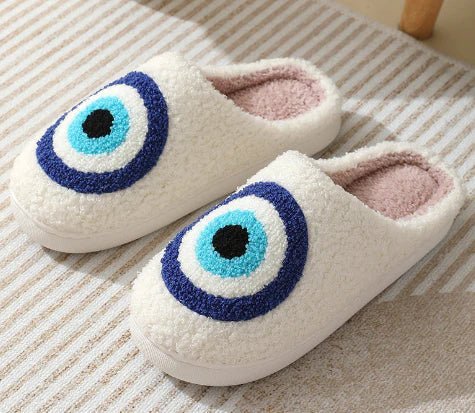 Slippers Plush Lined Non-Slip TPR Sole