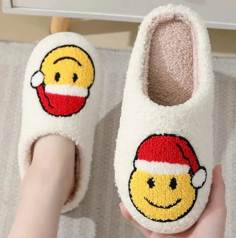 Slippers Plush Lined Non-Slip TPR Sole