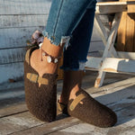 Slippers Plush Lined Open-Back Non-Slip Sole