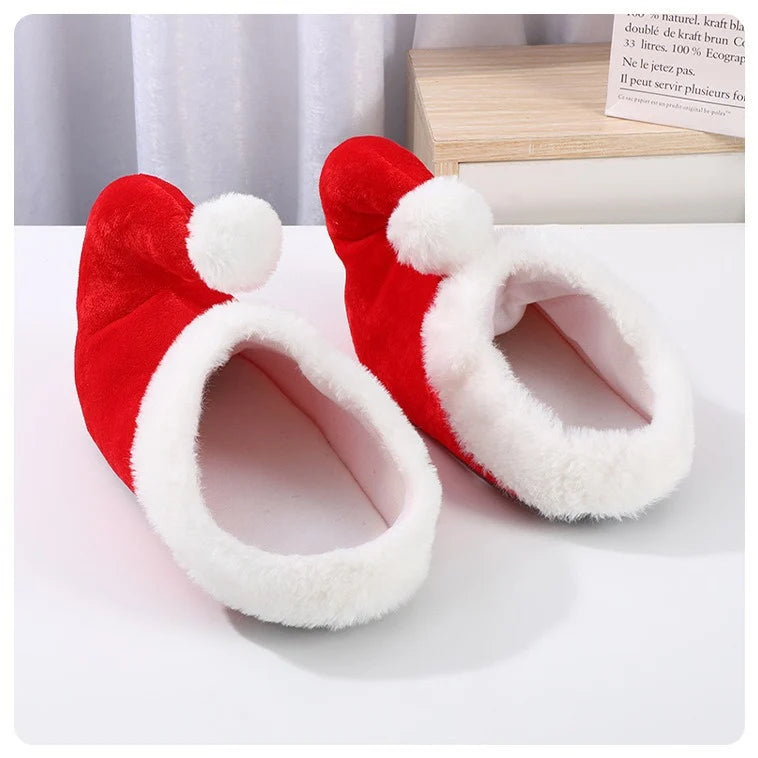 Slippers Plush Santa Non-Slip Sole