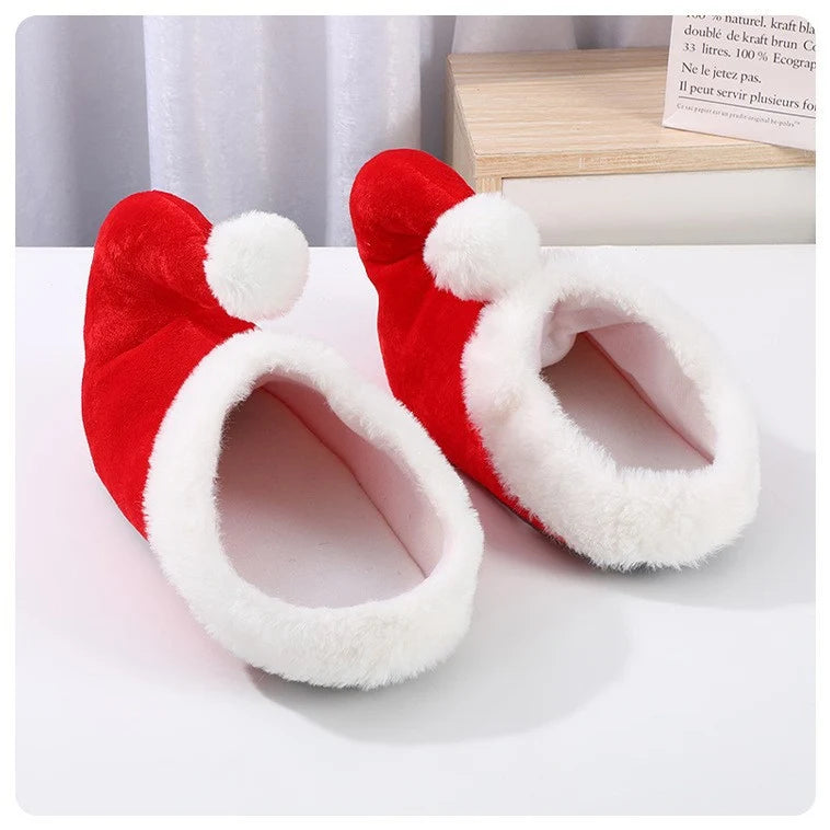 Slippers Plush Santa Non-Slip Sole