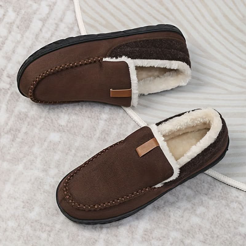 Slippers Synthetic Wool Warm Loafer Design Machine Washable