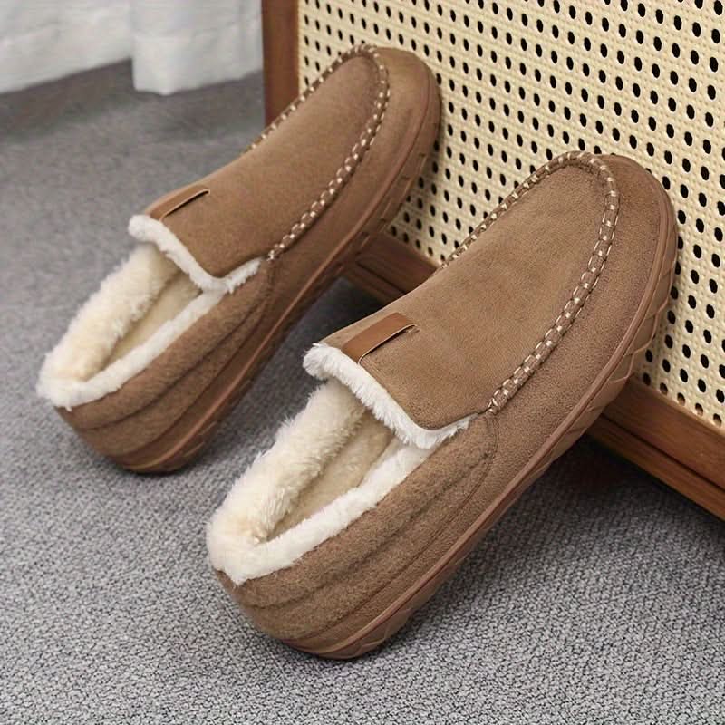 Slippers Synthetic Wool Warm Loafer Design Machine Washable