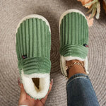 Slippers Warm Fleece Lining Non-Slip Rubber Sole Machine-Washable