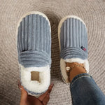 Slippers Warm Fleece Lining Non-Slip Rubber Sole Machine-Washable