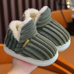 Slippers Warm Fleece Lining Non-Slip Rubber Sole Machine-Washable