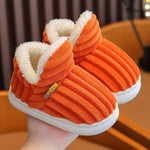 Slippers Warm Fleece Lining Non-Slip Rubber Sole Machine-Washable