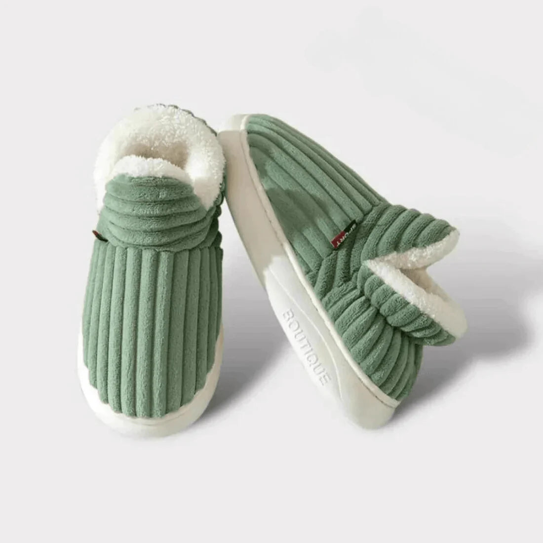 Slippers Warm Fleece Lining Non-Slip Rubber Sole Machine-Washable