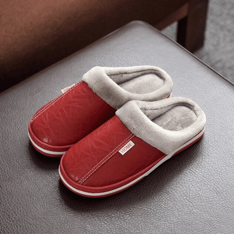 Slippers with Plush Lining, Cushioned EVA Sole, and Slip-On Design