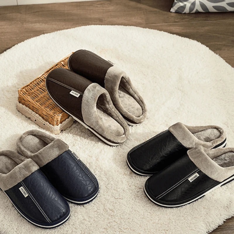 Slippers with Plush Lining, Cushioned EVA Sole, and Slip-On Design