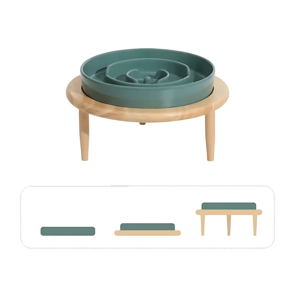 Slow Feeder Bowl Ceramic Maze Design Dishwasher-Safe