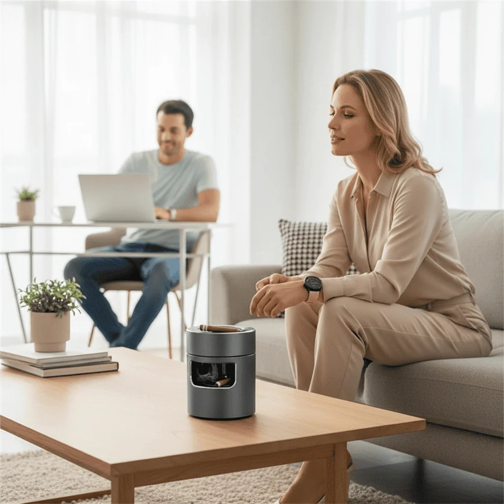 Smart Ashtray Air Purifier Activated Carbon Filter & Ionizer