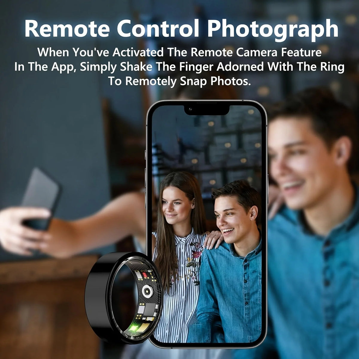 Smart Ring Waterproof Sleep & Heart Rate Tracking