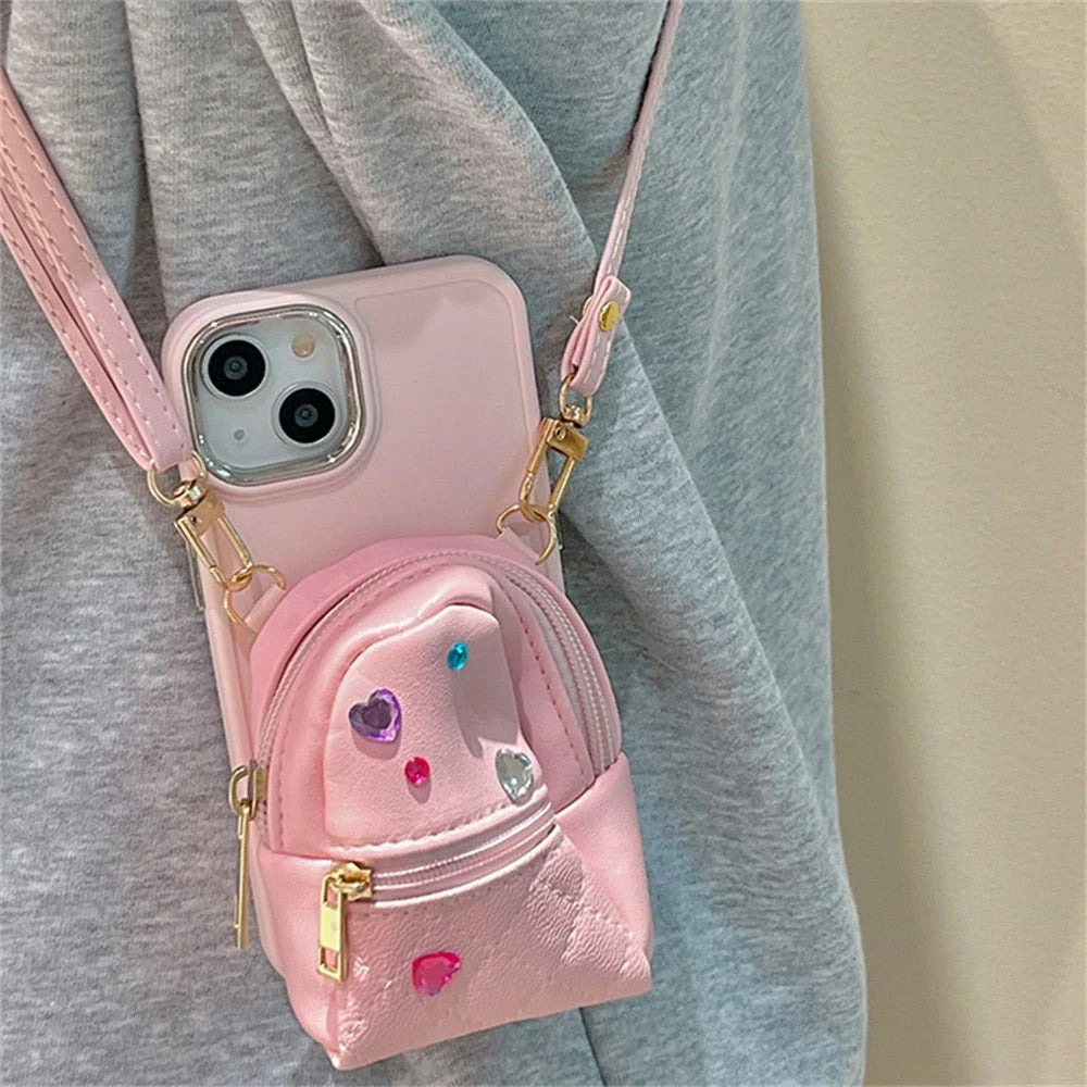 Smartphone Case Coin Pocket Crossbody Strap